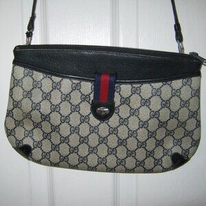 Authentic Vintage Navy Gucci Shoulder Bag